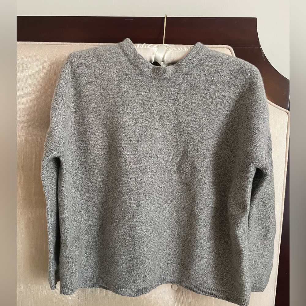Vince. Gray Women's 3/4 Sleeve Sweater XXS